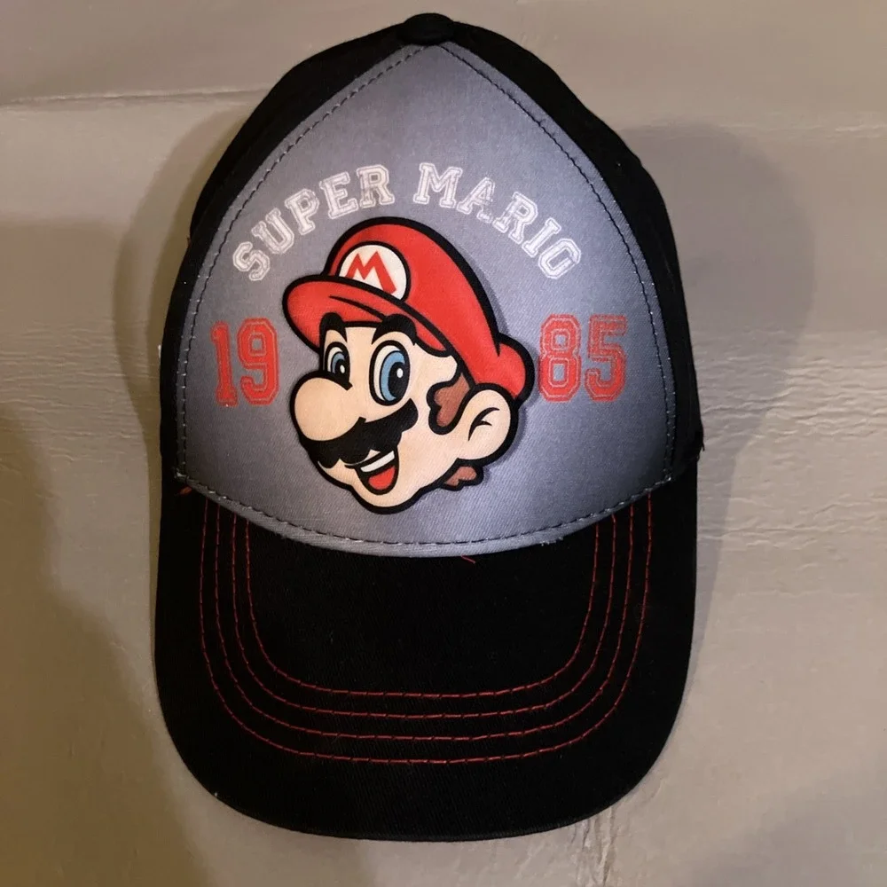 Mario 3D Logo Cap Hat Nintendo Ball Cap Snapback Toddler Kid Size